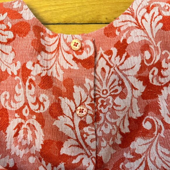 Pippa & Julie Terracotta and Cream Brocade Party Dress, Size 2T - Picture 5 of 9